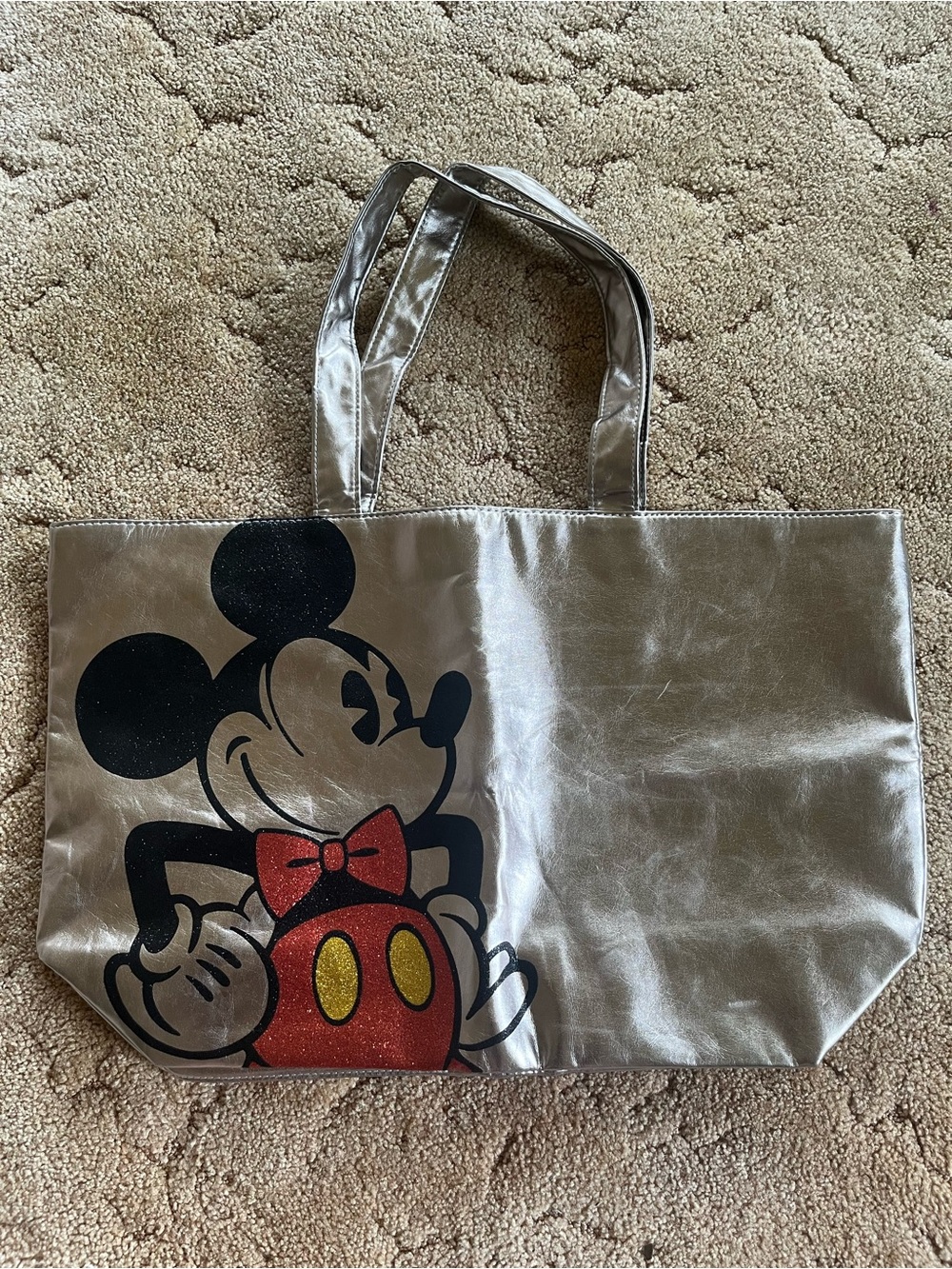 Disney Parks Silver Mickey Mouse Tote Bag Disney Vacation